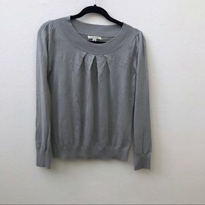 Banana Republic gray pleated sweater
